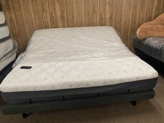 King Ajustable Bed With Mattress Memory Foam 