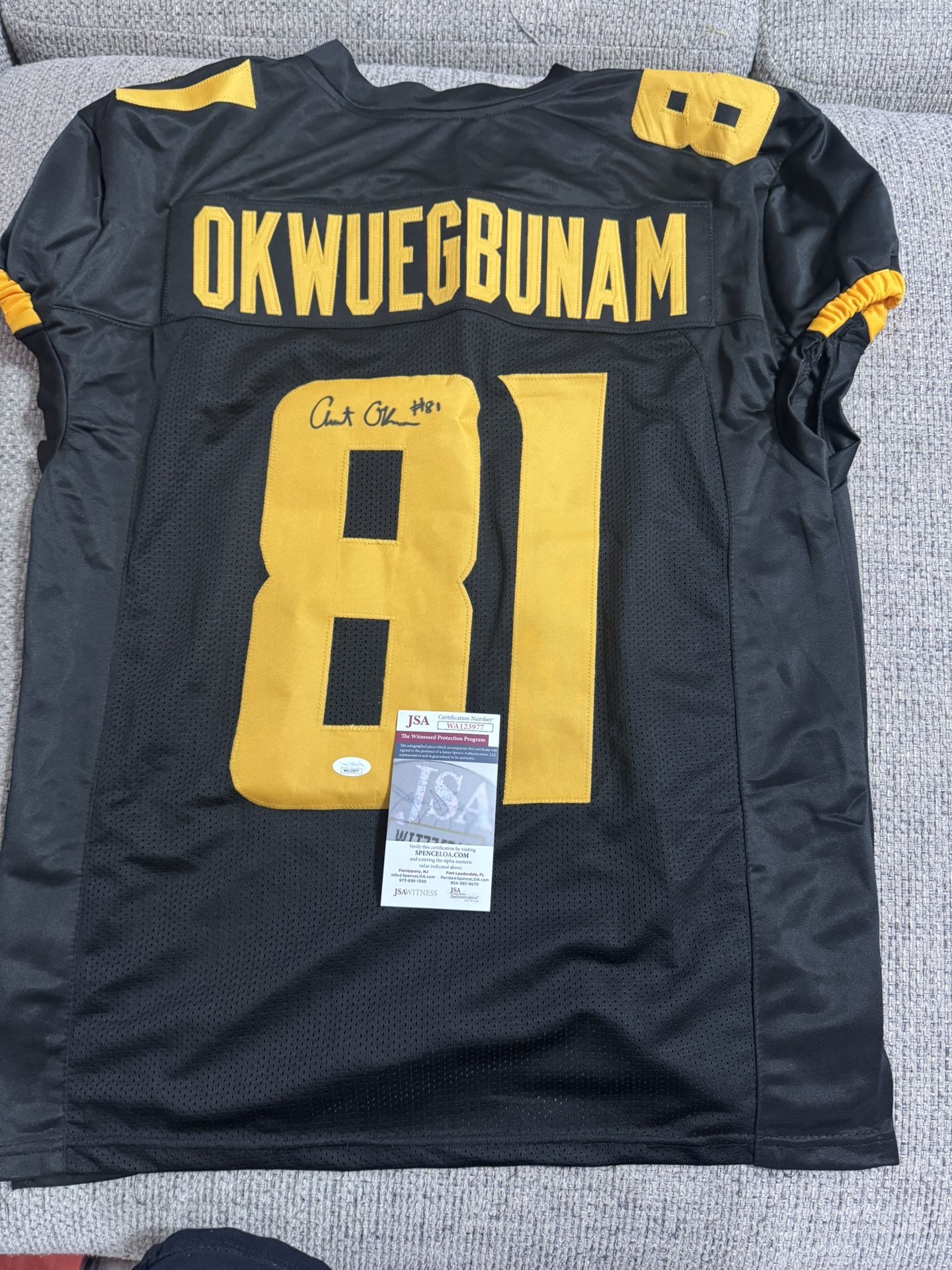 albert okwuegbunam Signed Autograph Custom Jersey - JSA Coa - Missouri Tigers