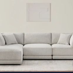 4-piece Fabric Modular Sectional (New )