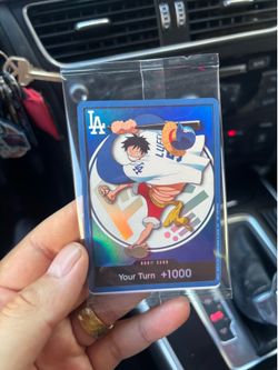 Dodgers x Monkey D Luffy One Piece Card (x4)