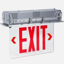 QLLITE RECESSED MOUNT EDGE-LITE LED EXIT SIGN NEW