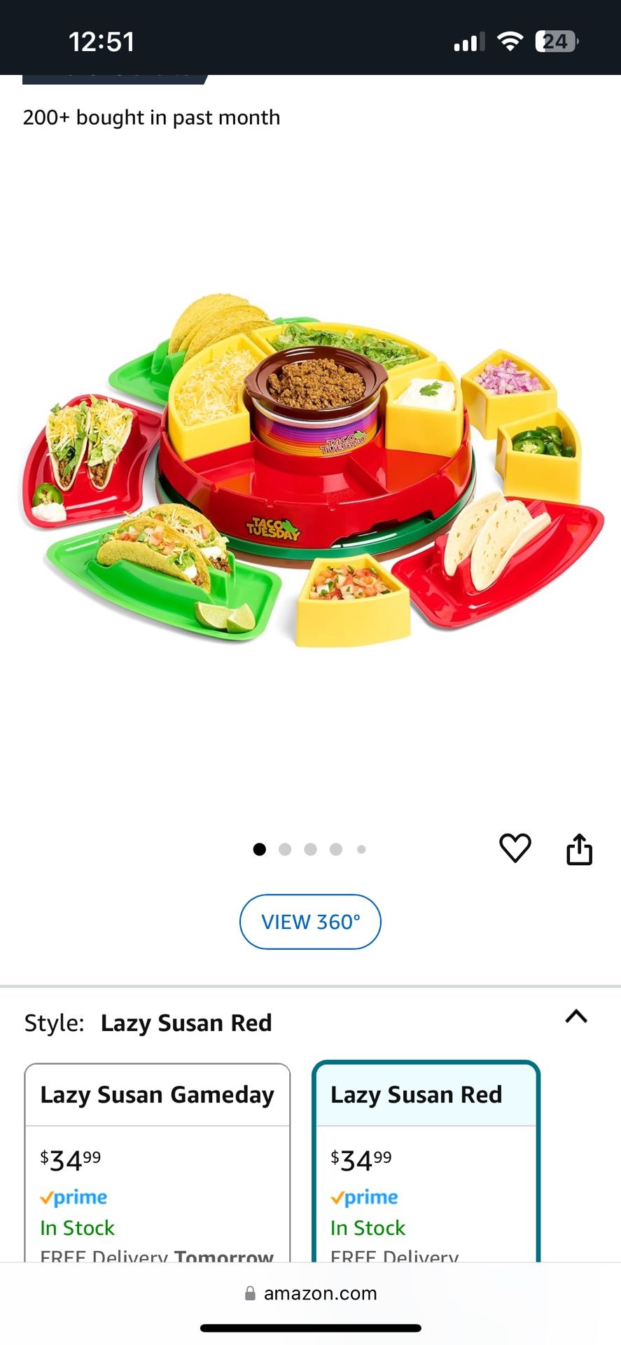 Taco Tuesday Lazy Susan With Crock Pot 