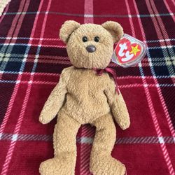 1993/1996 Original TY Beanie Baby Curly Brown Bear, The Beanie Babies Collection
