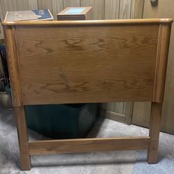 Solid oak twin headboard