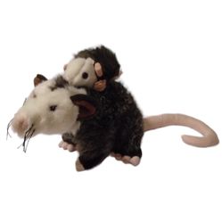 Fiesta 10" Body Possum Opossum with baby Plush Stuffed Animal