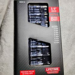 Icon 3/8" Drive Metric Professional Hex Bit Socket Set 