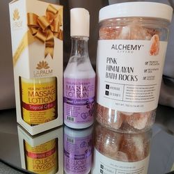 Lotion & Salt Rocks Set