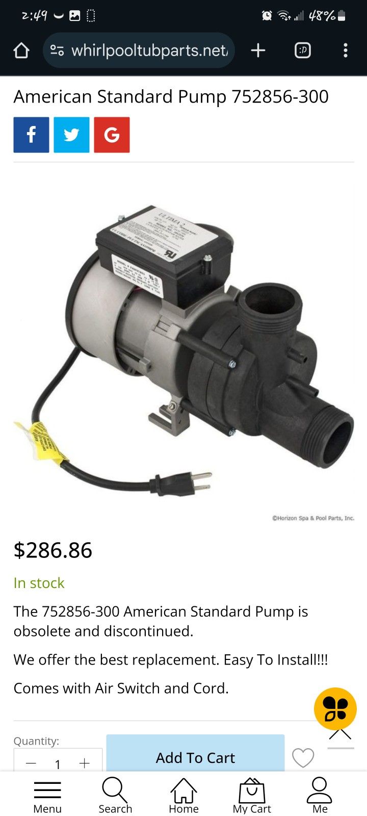 Whirlpool Pump & Water Heater