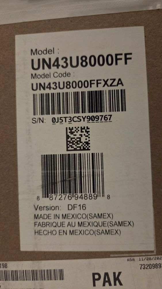 Samsung 43inch UHD