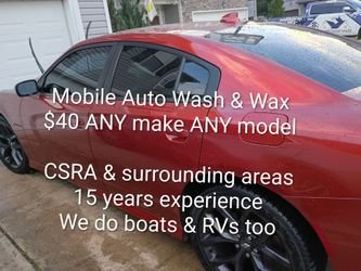 $40 Wash & Wax Any make, Any model