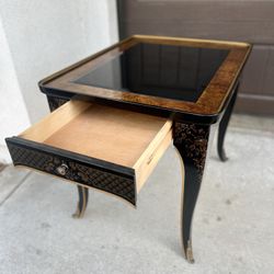 1980s Fine Drexel Heritage Et Cetera Bronze Mounted Chinoiserie Side Table