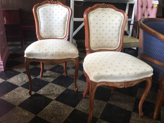 PAIR OF VICTORIAN BEDROOM CHAIRS