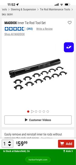 Inner tie rod removal tool