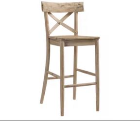2 Pc Solid Wood Bar Stool