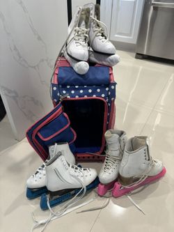 Ice Skating Skates And Rolling Bag