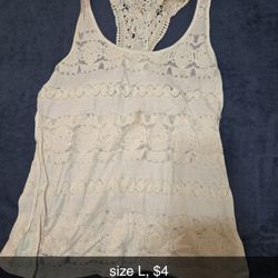 white lacey tank top