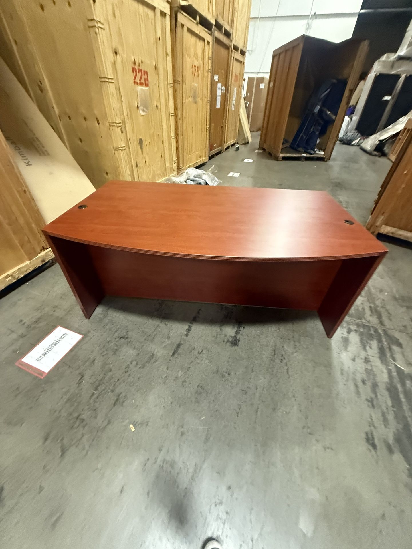 Very Nice Brown Wood Executive Desk