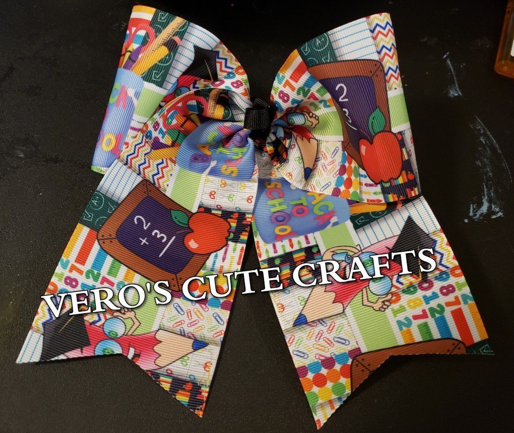 CUTE BACK TO SCHOOL CHEER BOWS