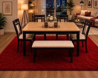 6pc dining room table set