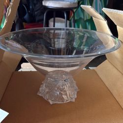 24% Lead Crystal Rose Bowl Shannon Crystal By Godinger New In Box 