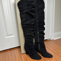 Calvin Klein Suede Leather Over the Knee Boots, Sz 9