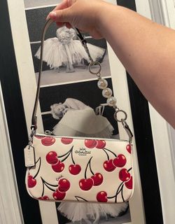 Coach Nolita 19 Bag Cherry Print With Pearl Extender