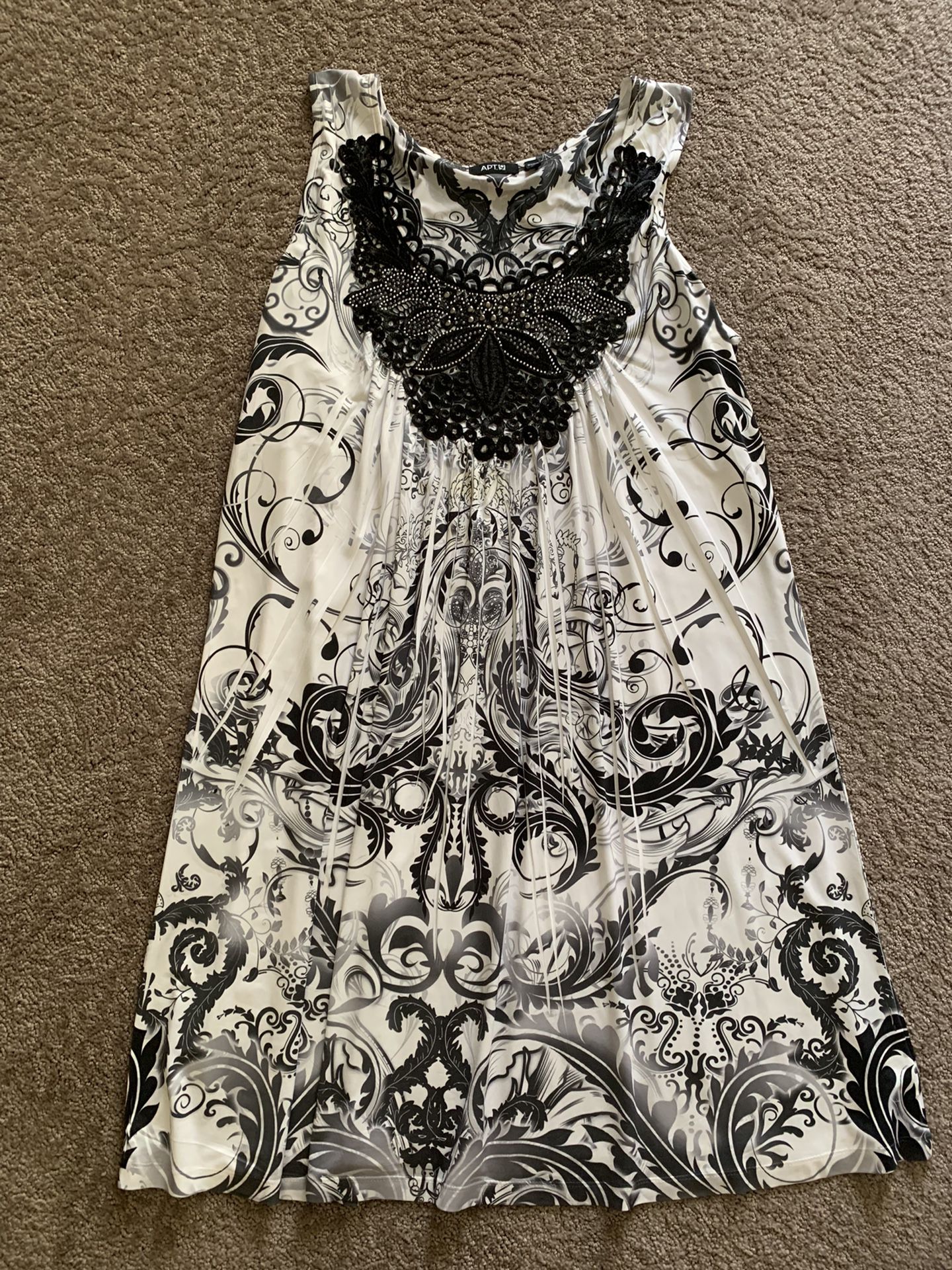 Black White And Silver Sundress