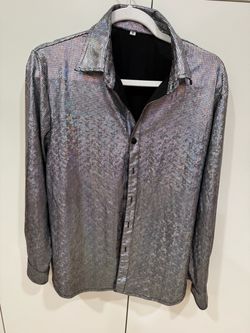 70’s disco metallic shirt