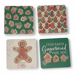Gingerbread Man Christmas Coasters