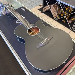 Ibanez AEG7MH Weathered Black Open Pore Concert Acoustic Electric Guitar NEW!