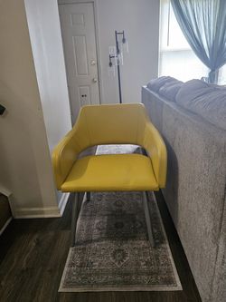 Yellow accent chair