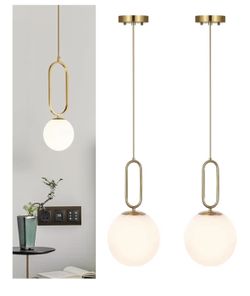 New Modern Battery Operated Chandelier Lights Set of 2,Rechargeable Pendant Light