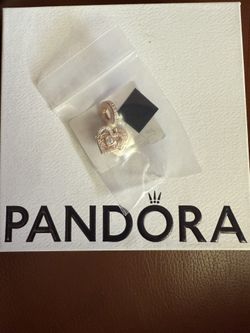 New Pandora Rose Gold Mom Double Heart Dangle Charm