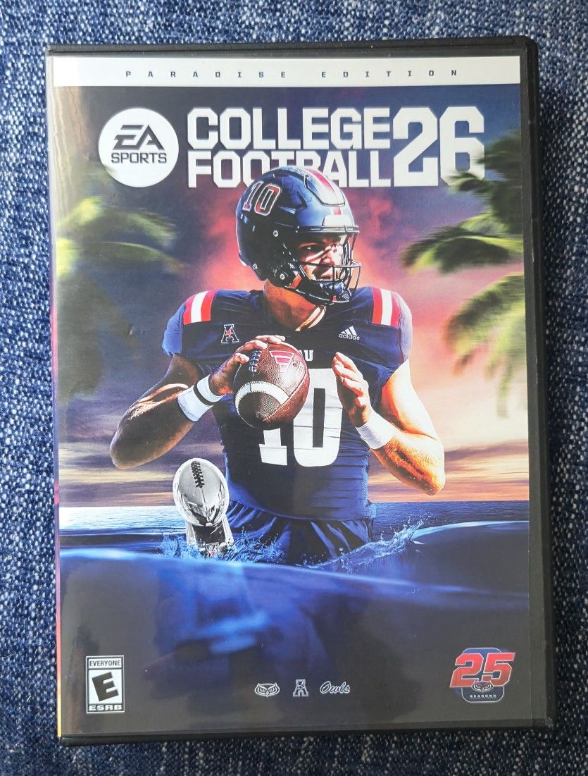 Florida Atlantic FAU College Football 26 Video Game Case