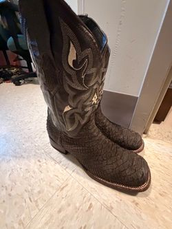 Genuine Python skin Cowboy Boots