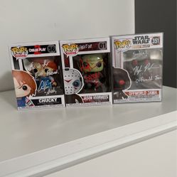 Autographed Pop. Chucky 56, Jason Voorhees 01, Jawa 351