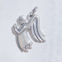Rare Retired Vintage James Avery Sterling Silver Praying Angel Charm Pendant 1"