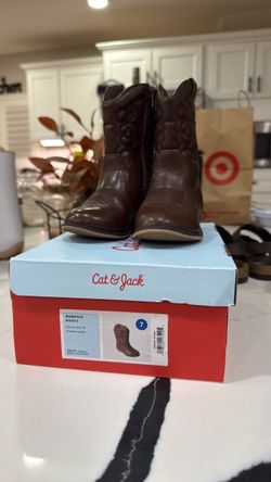 Kids Brown Western Cowboy Boots 7c