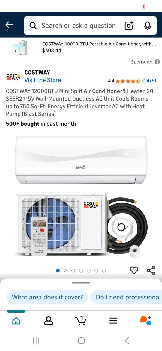 Senville LETO series mini split A/C, Heating.