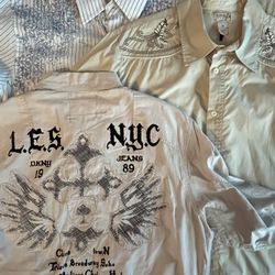 Embroidered Button Down Shirt Lot - 3