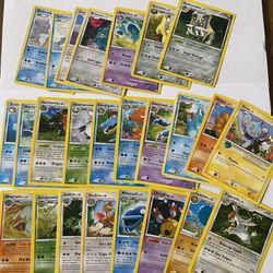 25 Card Pokemon Lot Mysterious Treasures 2007 Set All In Good Condition None Damaged No Repeats All Pictured