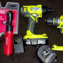 Air Ratchet, Ryobi Impact & Ryobi Drill {New}