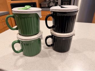 CORNINGWARE 20-oz Soup MEAL MUG French Stoneware Pop In Vent Lid U-Pick Color