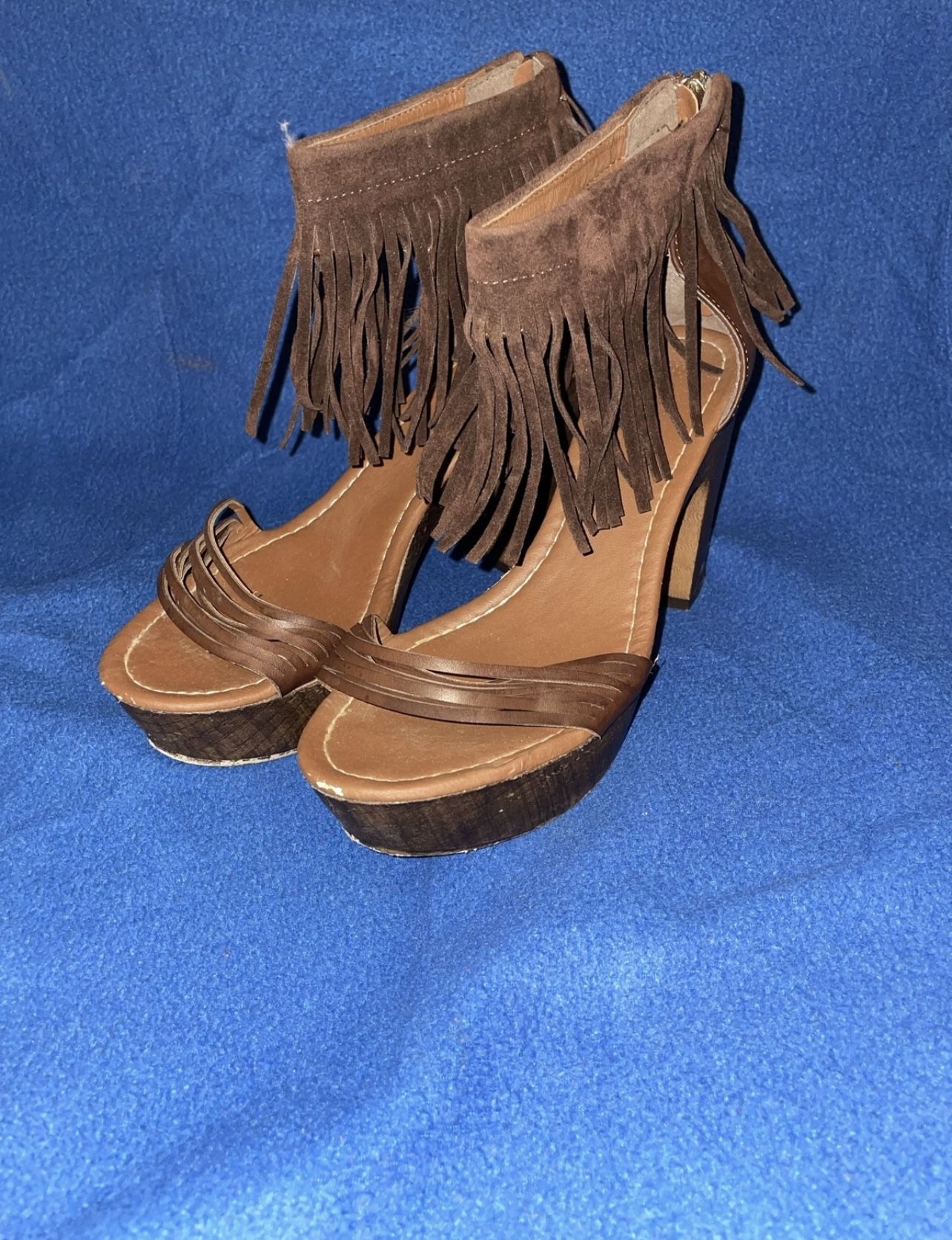 Forever Brown Heels - SIZE 7.5 (WOMEN)