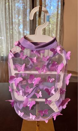 🐾Lilac/Purple Butterfly Mesh Top