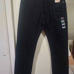 Levis 501 Mens Size 36 Straight Leg Jeans Cotton Color Denim 5-pocket Black CHOP