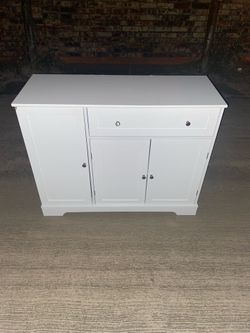 white wood kitchen storage cabinet sideboard 41.3 x15.7x32.6.