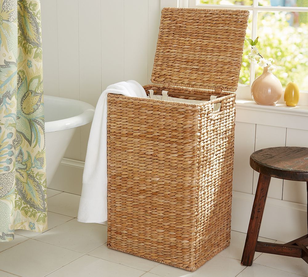 Pottery Barn Seagrass Handcrafted Laundry Hamper