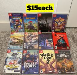 $15 each Nintendo switch games