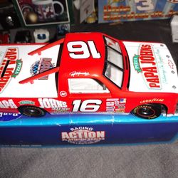 Brand New Ron Hornaday Jr Papa John's 1/24 Nascar Diecast Truck Bank 